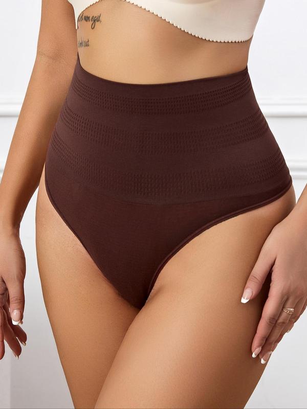 Women'S High Waist Panty, Casual Soft Comfortable Breathable Solid Color Knicker, Tummy Control Brief, Women'S Underwear for Daily Wear