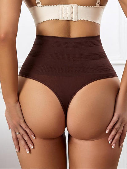 Women'S High Waist Panty, Casual Soft Comfortable Breathable Solid Color Knicker, Tummy Control Brief, Women'S Underwear for Daily Wear